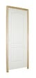 BALLAY - Bloc-porte alvéolaire postformé 2 panneaux Chapeau de gendarme-204x83cm poussant gauche / Huisserie bois brut, section : 66x56 mm - vignette