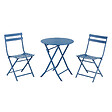 MODE DE VIE - Salon de jardin Bistrot - Acier - Bleu - 2 personnes - vignette