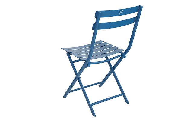 MODE DE VIE - Salon de jardin Bistrot - Acier - Bleu - 2 personnes - large