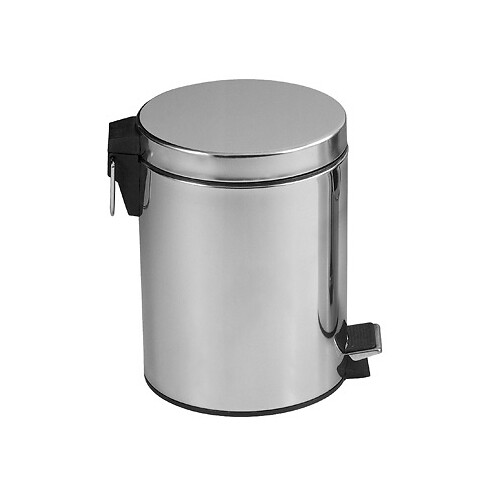 MSV - Poubelle de salle de bain inox miroir 5 litres - large