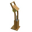 MSV - Serviteur pour WC en bambou - L20xl20xH73cm - vignette