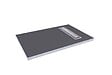 AURLANE - Receveur à carreler plat à écoulement linéaire - Gris - L140xl90cm - vignette