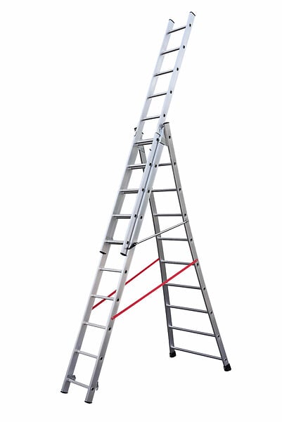 HAILO - Echelle transformable évasée 3 plans de 9 échelons - 6.80m - large