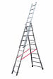 HAILO - Echelle transformable évasée 3 plans de 9 échelons - 6.80m - vignette