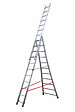 HAILO - Echelle transformable 3 plans à base evasee - 3x11m 7.30m - vignette