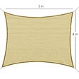 OUTSUNNY - Voile d'ombrage rectangulaire 3 x 4 m polyéthylène haute densité résistant aux UV coloris sable - vignette