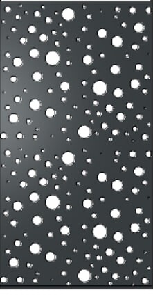 SYLWAY - Décor bulles vertical Aluminium, L.95 x H.165 cm, noir, SYLWAY - large