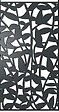 SYLWAY - Décor feuilles vertical Aluminium, H.95 x L.165 cm, noir, SYLWAY - vignette