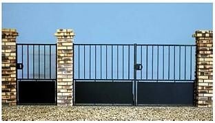 Portillon droit serrure fournie - H 1,20m - large