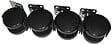 GO/ON - Lot de 4 roulettes pivotantes noires D50 mm - vignette