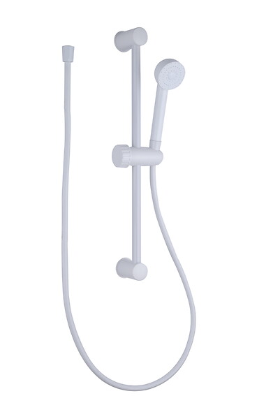 GO/ON - Set barre + flexible + douchette blanc - large
