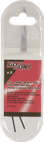 GO/ON - Lot 2 forets métal 1,5x40 mm - large