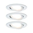 PAULMANN - Kit de 3 spots LED encastrables Nova Coin - Blanc - 3x6W - vignette