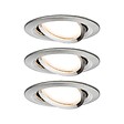 PAULMANN - Kit encastrés Premium Coin Slim 3x6W 51mm Acier brossé - vignette