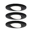 PAULMANN - Encastré Calla LED orientable 30° D.90mm x3 6W 680lm 4000K noir 230V BBC/IP65 - vignette