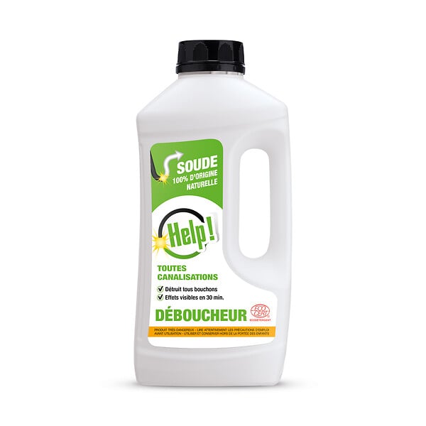 HELP - Déboucheur Ecocert Soude 100% d'Origine Naturelle 1L - large