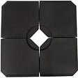OUTSUNNY - Pied de parasol lot de 4 dalles pour parasol à lester dim. tot. 100L x 100l x 9,5H cm HDPE noir - vignette