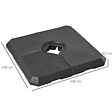 OUTSUNNY - Pied de parasol lot de 4 dalles pour parasol à lester dim. tot. 100L x 100l x 9,5H cm HDPE noir - vignette