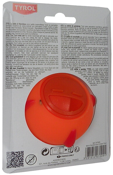 TYROL - Balle a friandises pour rongeurs diam 7.5cm tyrol - large