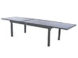 HESPERIDE - Table extensible rectangulaire en verre Piazza 8/12 places Gris anthracite - Hespéride - vignette