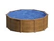 GRE - Piscine acier aspect bois Sicilia ronde 3,20 x 1,22 m - Gré - vignette