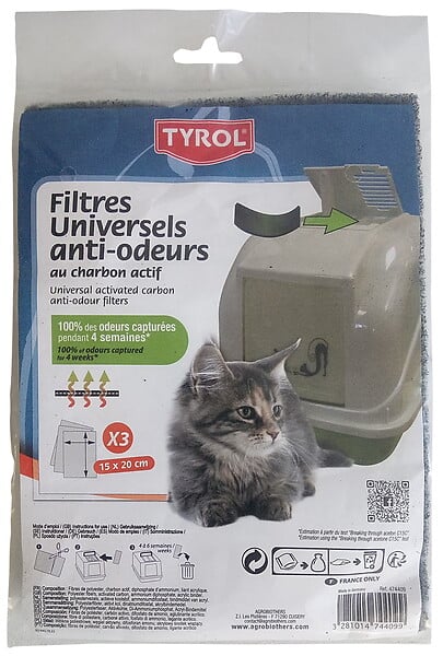 AGROBIOTHERS - Filtres anti odeurs 15x20cm x3 - large