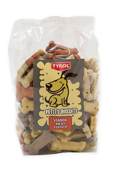 TYROL - Friandises pour chien petits biscuits viande Tyrol en sachet de 500g - large