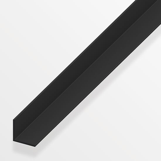 ALFER - Cornière égale PVC noir 20x20mmx2m - large