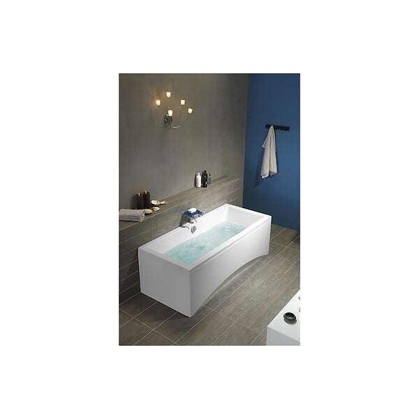 CERSANIT - Baignoire rectangulaire 150x75 cm INTRO à encastrer en acrylique + tablier central - large