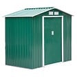 OUTSUNNY - Abri de jardin - remise pour outils - cabanon porte verrouillable - dim. 213L x 130l x 185H cm - tôle d'acier vert - vignette