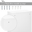 KLEANKIN - Armoire à pharmacie 2 étagères 3 niveaux verrouillable dim. 40L x 18l x 60H cm 2 clés métal blanc - vignette