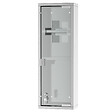 KLEANKIN - Armoire à pharmacie 2 étagères 3 niveaux 20L x 12l x 58H cm porte verre trempé symbole croix acier inox. - vignette