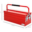HOMCOM - HOMCOM Boite à outils métallique - coffret à outils - caisse à outils 3 niveaux 5 plateaux rétractables - tôle acier rouge - vignette