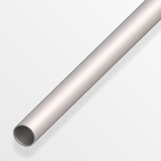 ALFER - Tube rond profilé à froid 20mm acier gris acier 2m - large