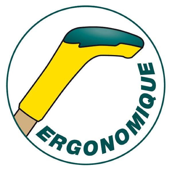 LEBORGNE - Binette Trident Naturovert Manche Bois 150cm Certifié Pefc 100% + Poignée Ergonomique - large