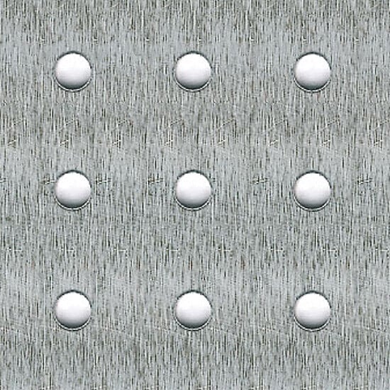 ALFER - Tôle perforée rond 45mm aluminium brut 25x50cm - large