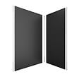 AURLANE - Pack de 2 Panneaux Muraux Aluminium NOIR 90+120x210 cm avec Profilés ANODISE BRILLANT - WALL'IT - vignette