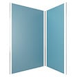 AURLANE - Pack de 2 Panneaux Muraux Aluminium BLEU 90+120x210 cm avec Profilés ANODISE BRILLANT - WALL'IT - vignette