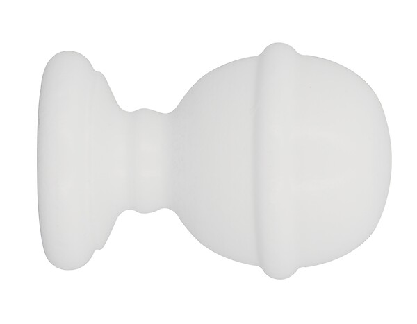 MOBOIS - 1 embout pluton a vis. d20 laque blanc - large