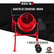 BRICK - Bétonnière 650w - Capacité du tambour 160L - Avec roues - vignette