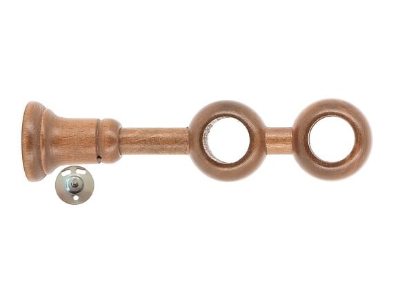 MOBOIS - 1 SUPPORT DOUBLE A OEIL D.28/28MM 135-200MM AXE/MUR D.28mm DECOR CHENE - large