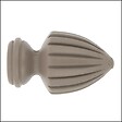 MOBOIS - Embout Ogive plissée Diamètre 28mm taupe - vignette