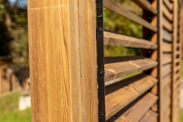 HABRITA - Poteau pour kit brise vue - Bois - large