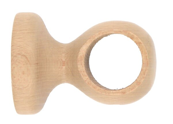 MOBOIS - 1 SUPPORT MONOBLOC COURT A OEIL 50MM AXE/MUR D.28mm DECOR CHENE CLAIR - large