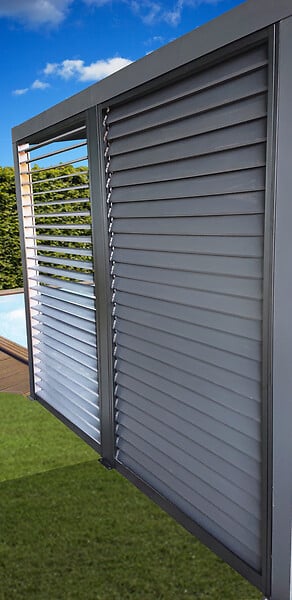 HABRITA - Ventelles aluminium mobiles pour côté 3m pour PER3630BI et PER2430BI - large