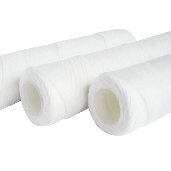 AQUAWATER - Lot de 3 cartouches filtrantes bobinées 20µ - Taille standard 10"- Durée 12 mois - large