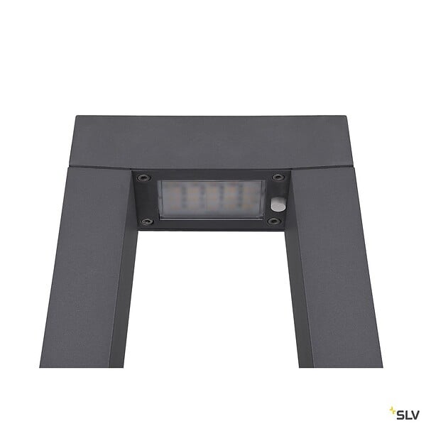 SLV - Borne extérieure SLV BOOKAT anthracite avec LED intégrée pour éclairage extérieur - large
