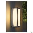 SLV - Applique extérieure SLV MERIDIAN BOX, diffuseur opalescent/gris, E27, 25W max, IP54 - vignette