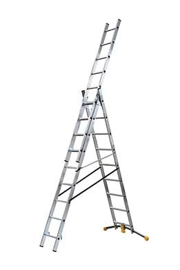 HAILO - Echelle transformable 3 plans à base rapportee - 3x9 echelons - large