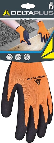DELTA PLUS - Gants PES orange latex taille 9 - large